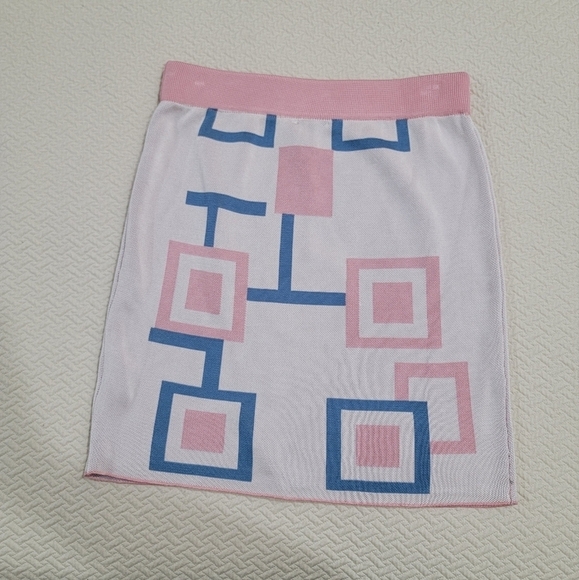 NEW Princess Polly Pink Blue Knit Pull on Skirt Size S / M - Picture 12 of 12